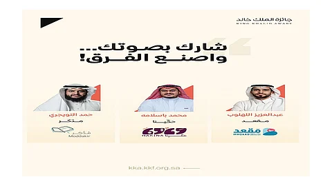 مؤسسة الملك خالد تعلن فتح باب التصويت لشركاء التنمية في جائزة 2025